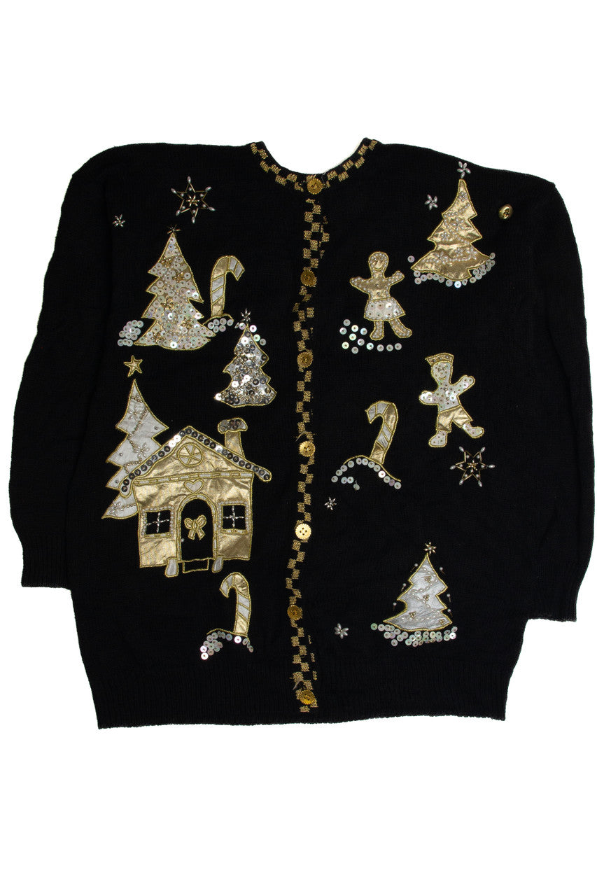 Vintage Black Ugly Christmas Cardigan 62610