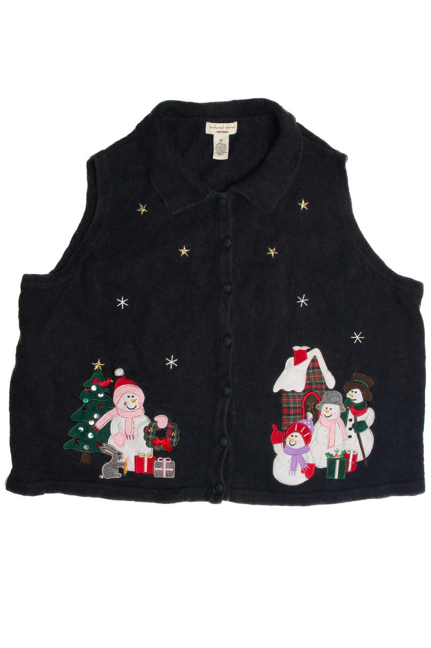 Vintage Black Ugly Christmas Vest 62293