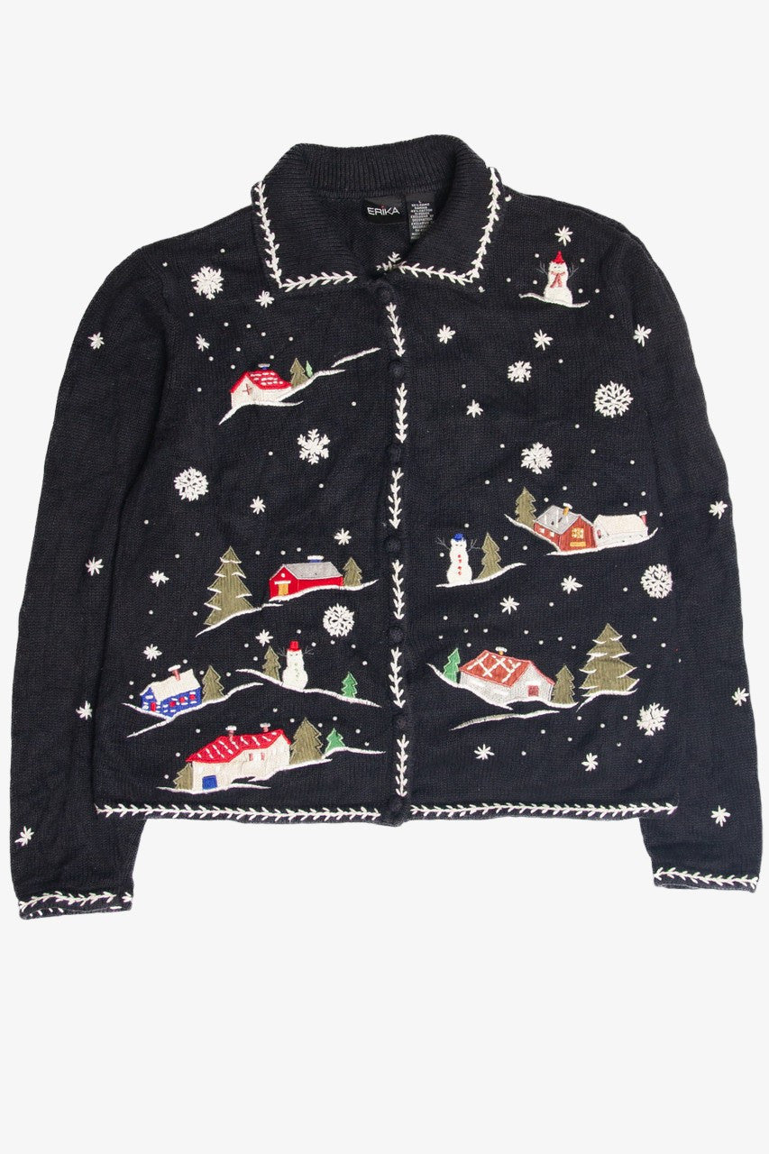 Vintage Black Ugly Christmas Cardigan 63141