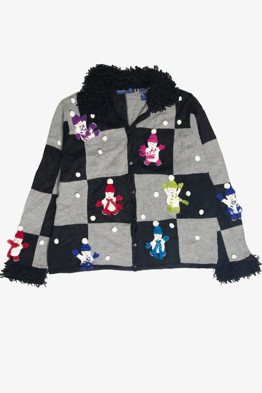 Vintage Black Ugly Christmas Cardigan 63090