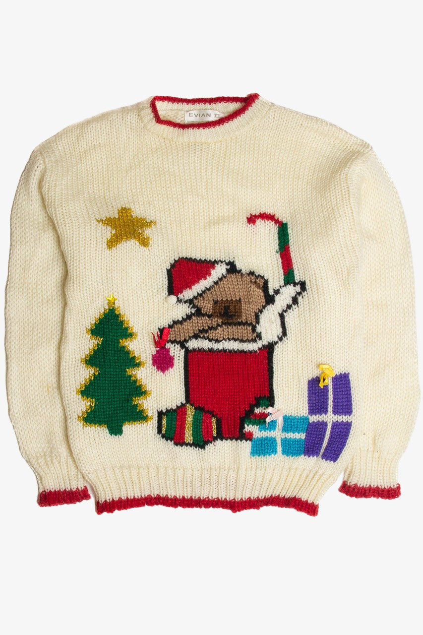 Vintage White Ugly Christmas Sweater 62761