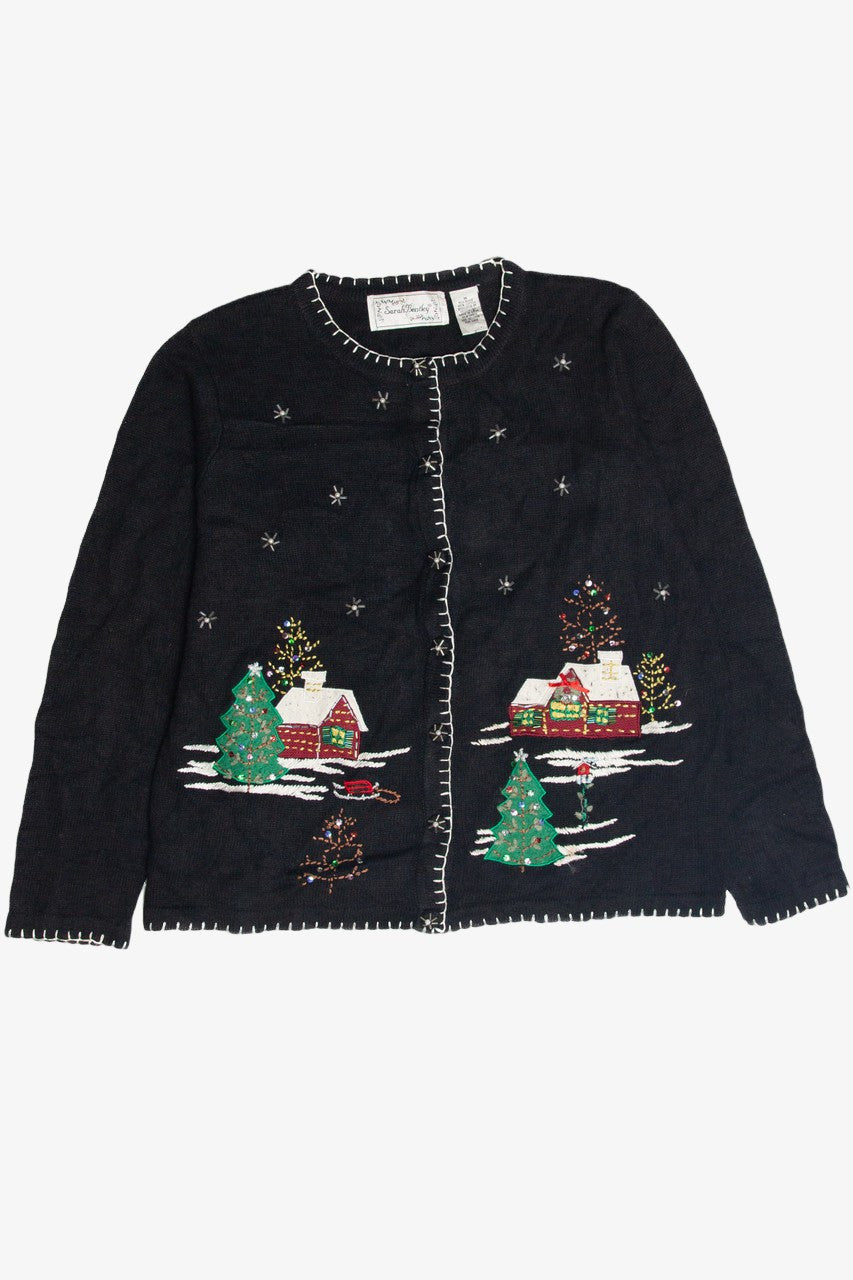 Vintage Black Ugly Christmas Cardigan 63419