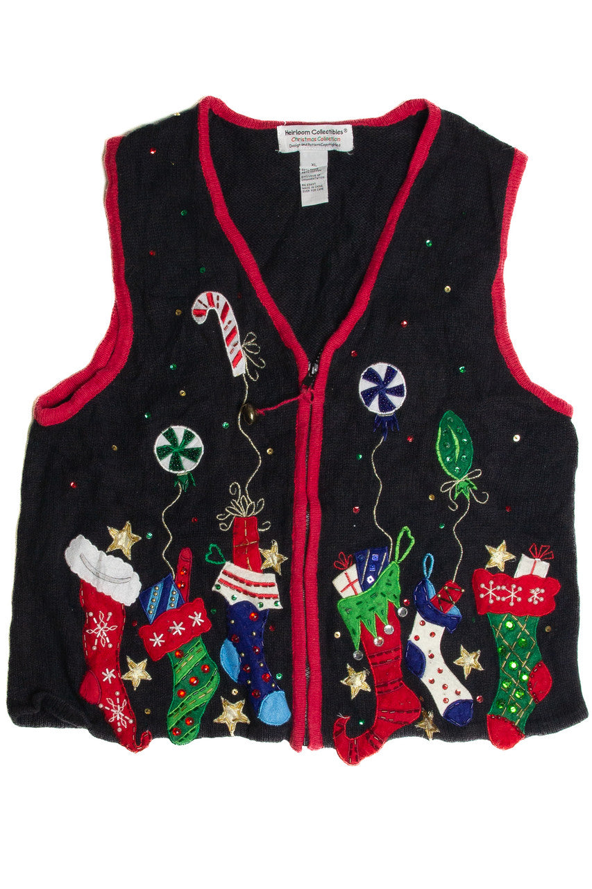 Vintage Black Ugly Christmas Vest 59730