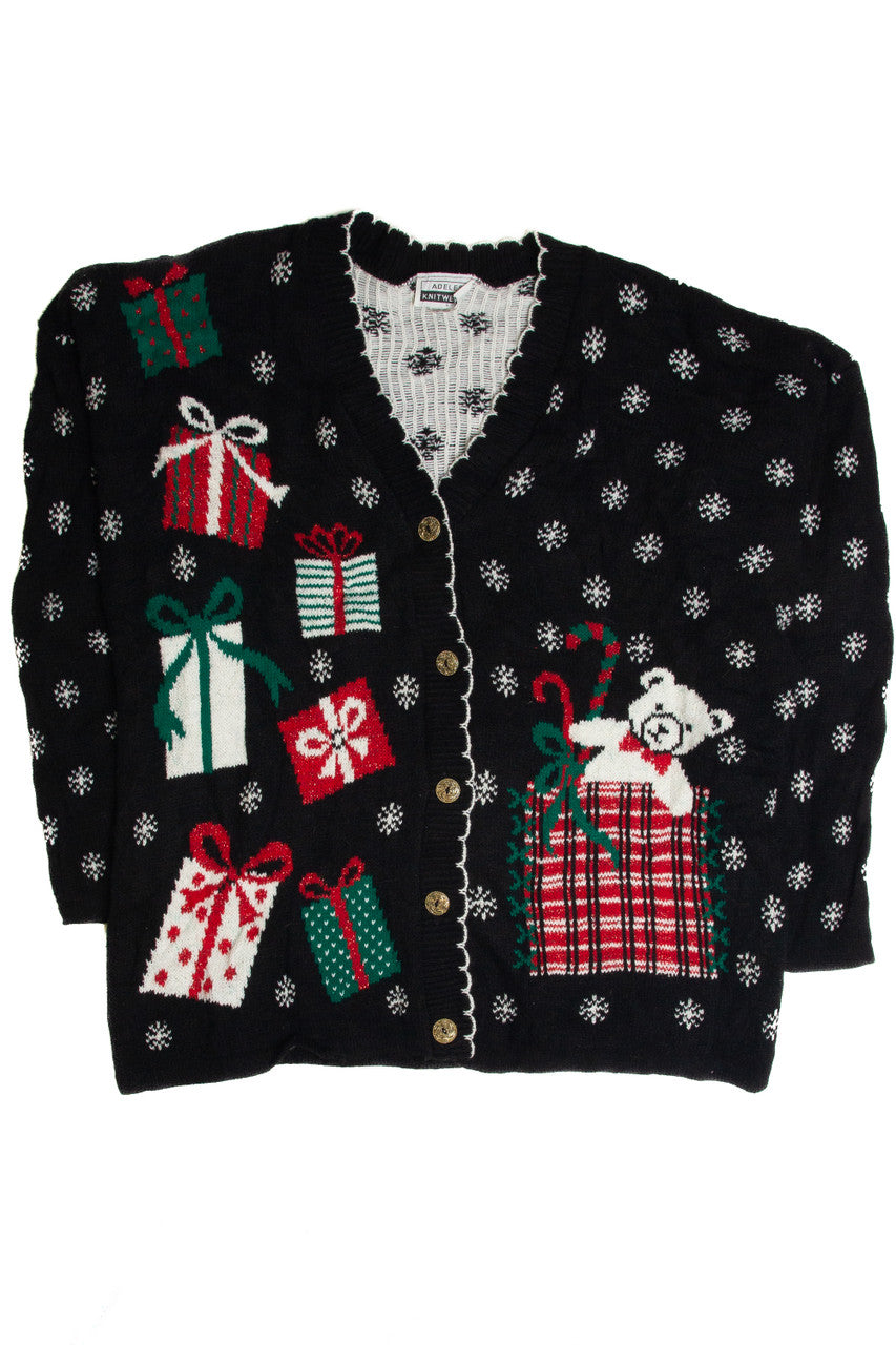 Vintage Black Ugly Christmas Cardigan 62870
