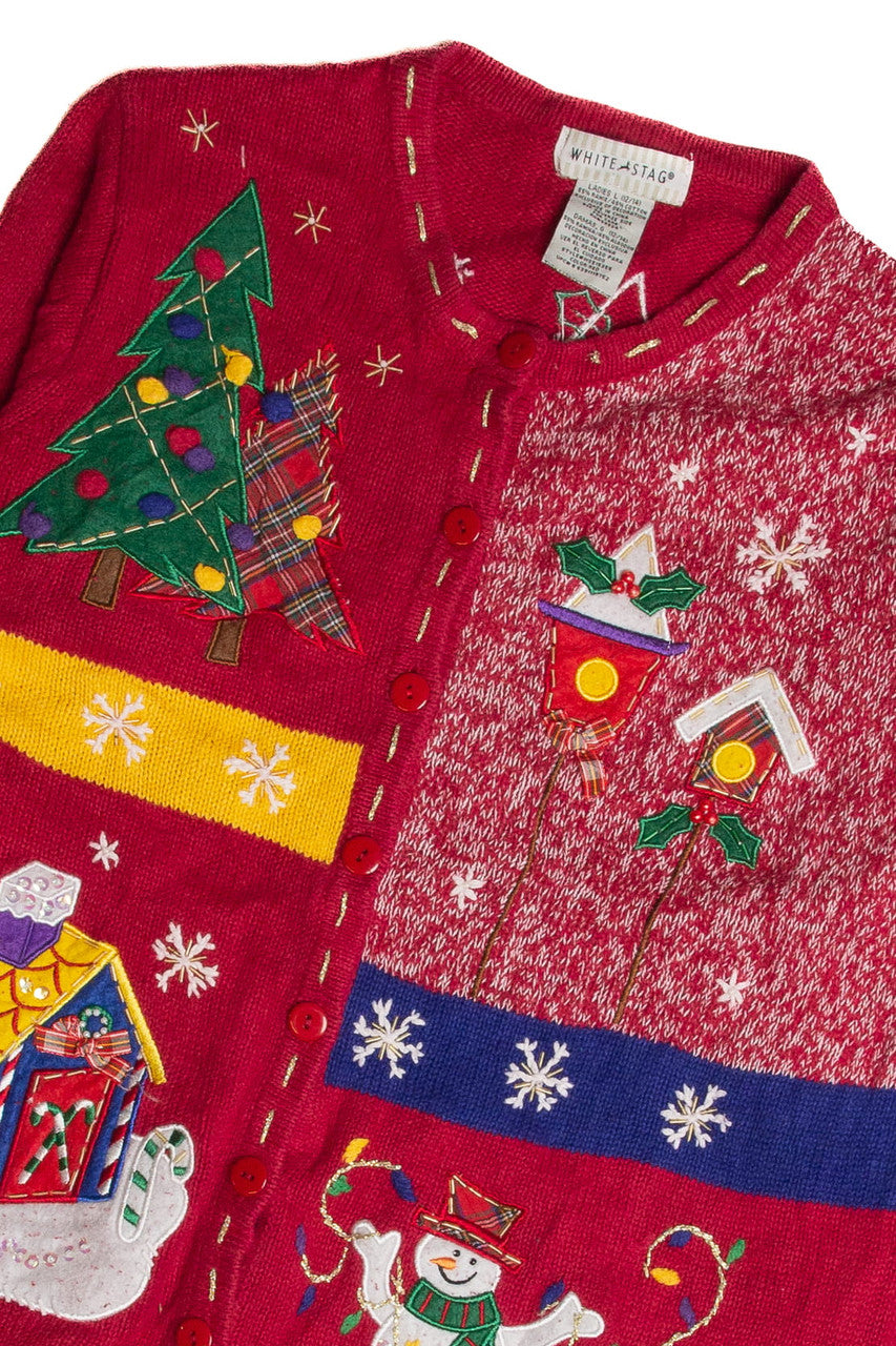Vintage Red Ugly Christmas Cardigan 62884