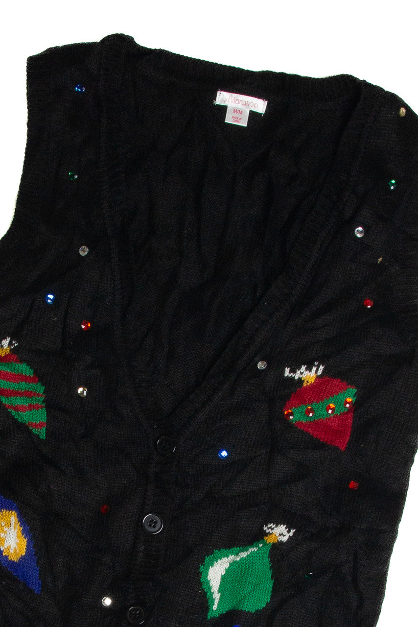 Vintage Black Ugly Christmas Vest 59726