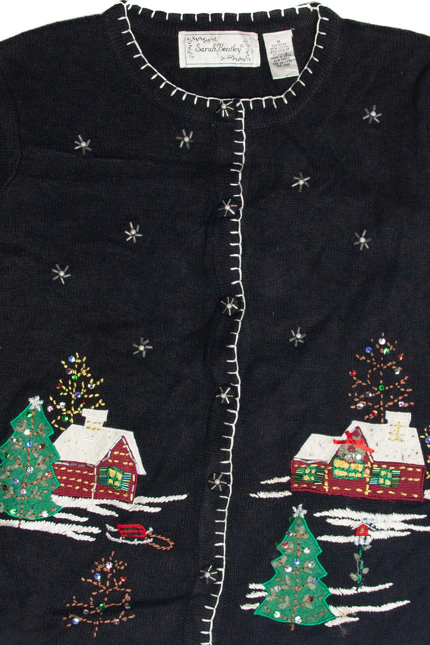 Vintage Black Ugly Christmas Cardigan 63419