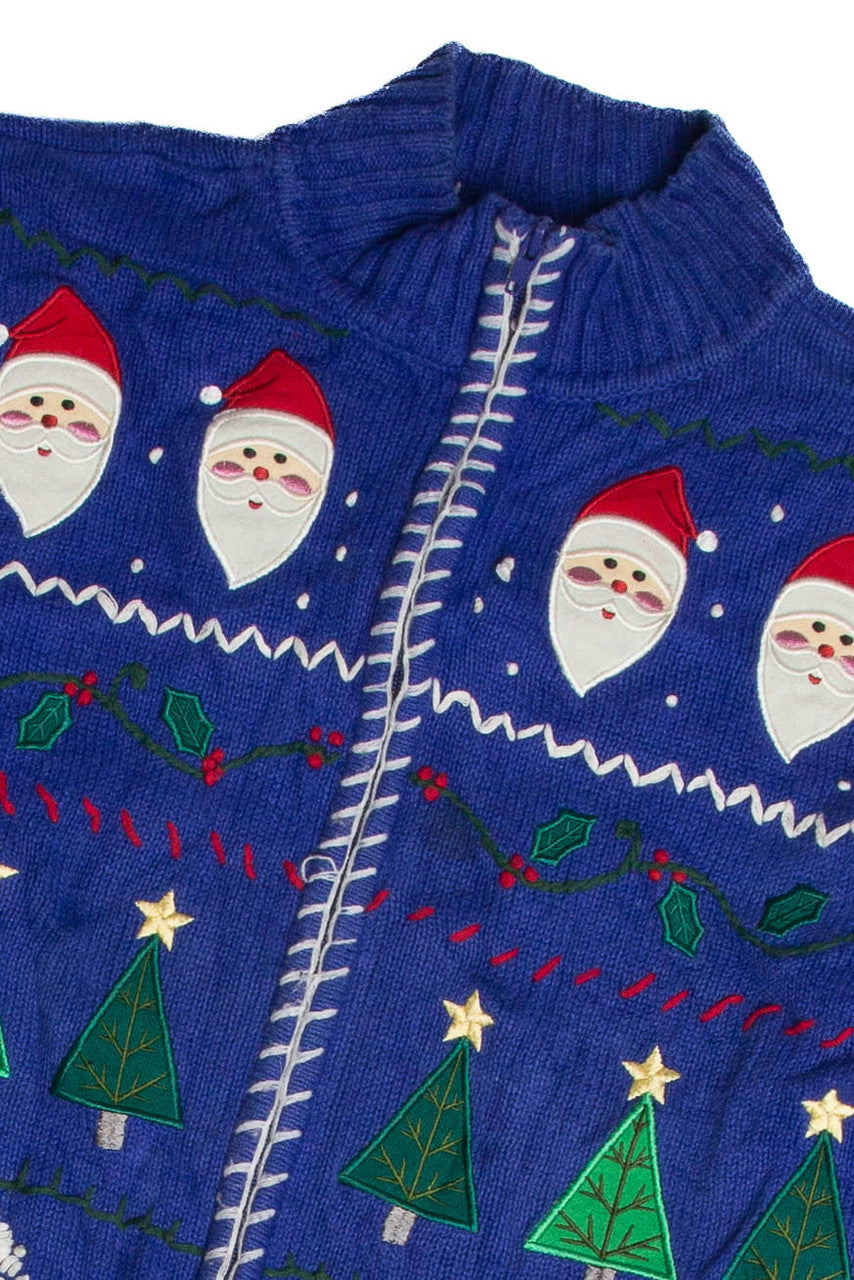 Vintage Blue Ugly Christmas Cardigan 59852