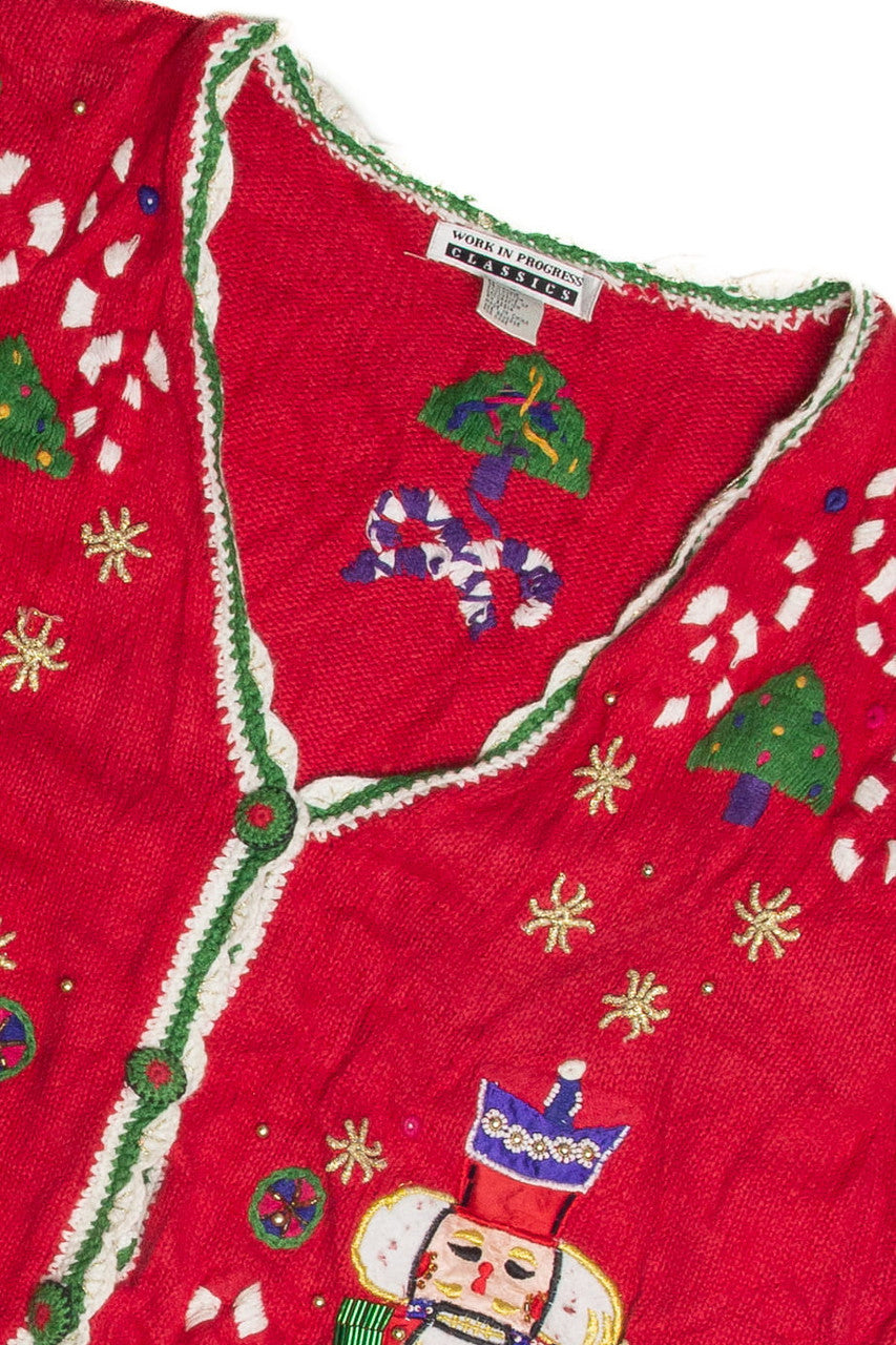 Vintage Red Ugly Christmas Cardigan 59885