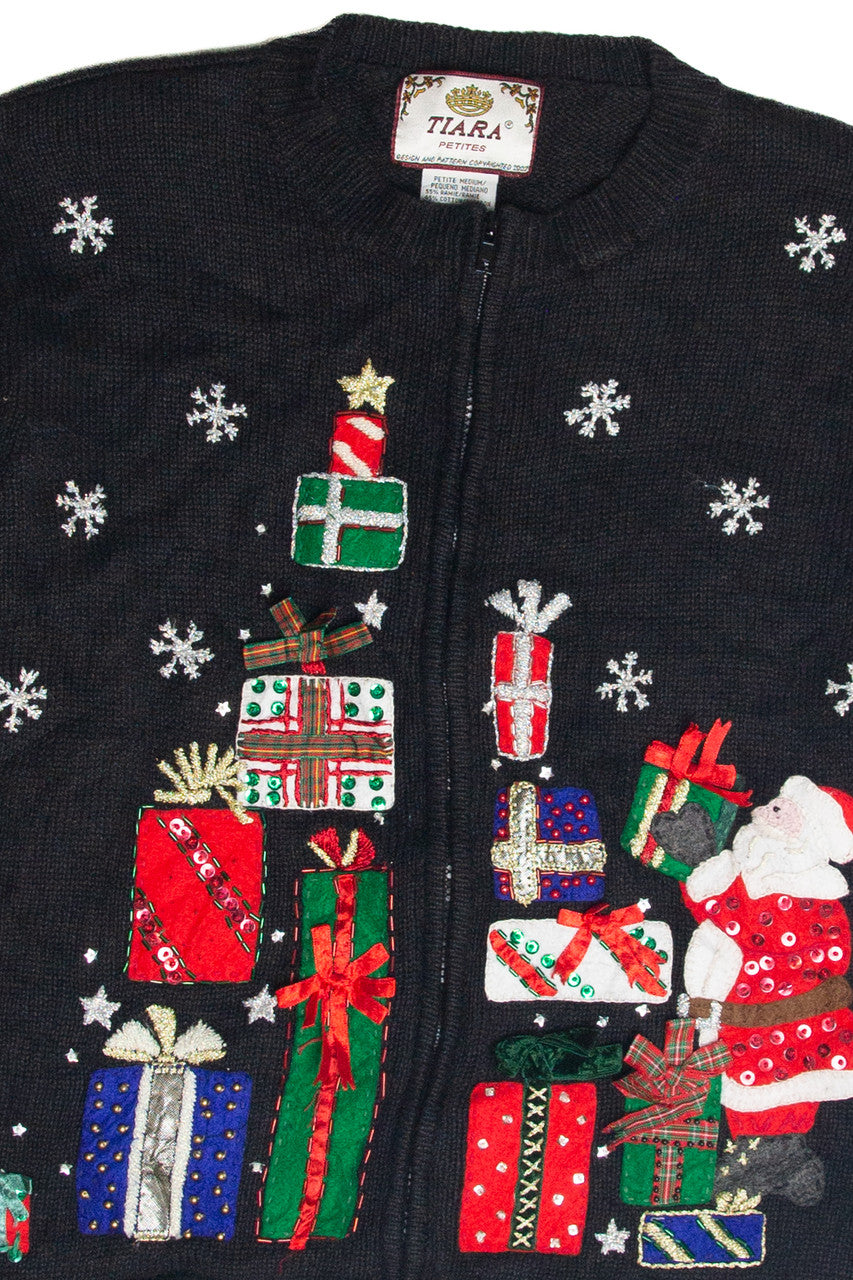 Vintage Black Ugly Christmas Cardigan 63352