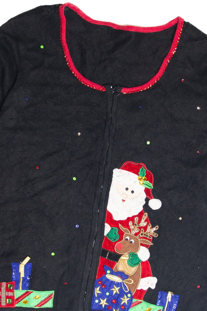 Vintage Black Ugly Christmas Cardigan 63195