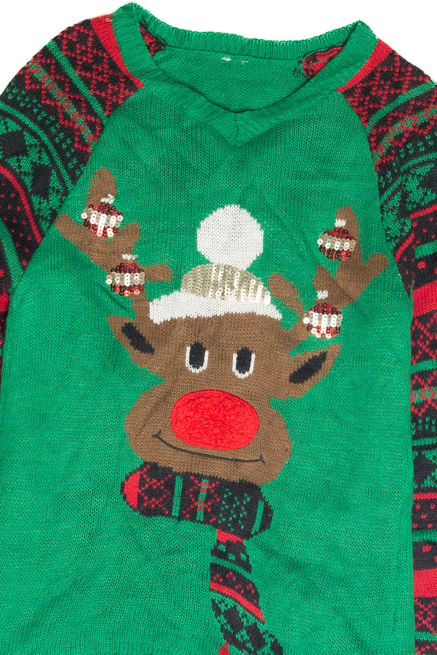 Vintage Green Ugly Christmas Pullover 63005
