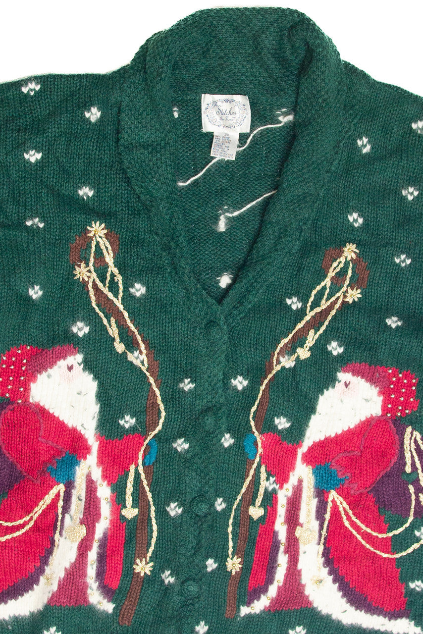 Vintage Green Ugly Christmas Cardigan 63322