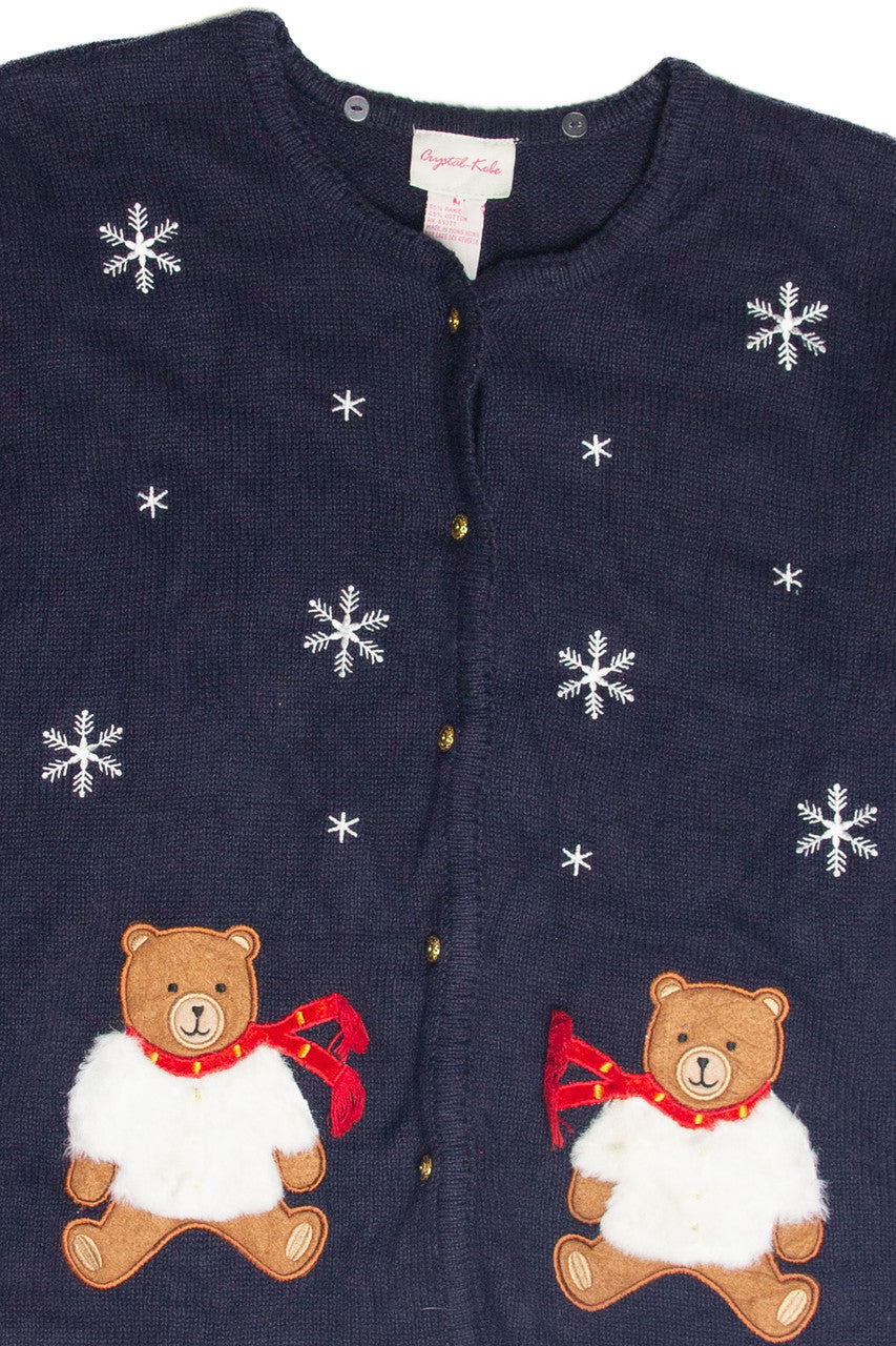 Vintage Blue Ugly Christmas Cardigan 63438