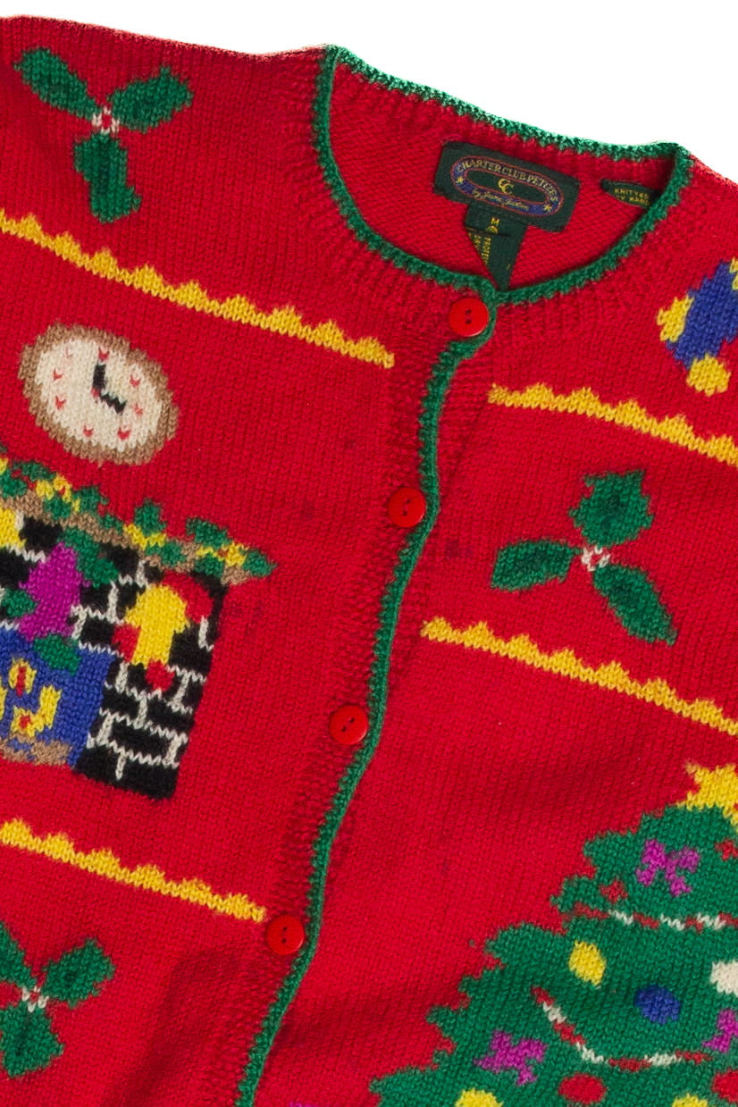 Vintage Red Ugly Christmas Cardigan 62794