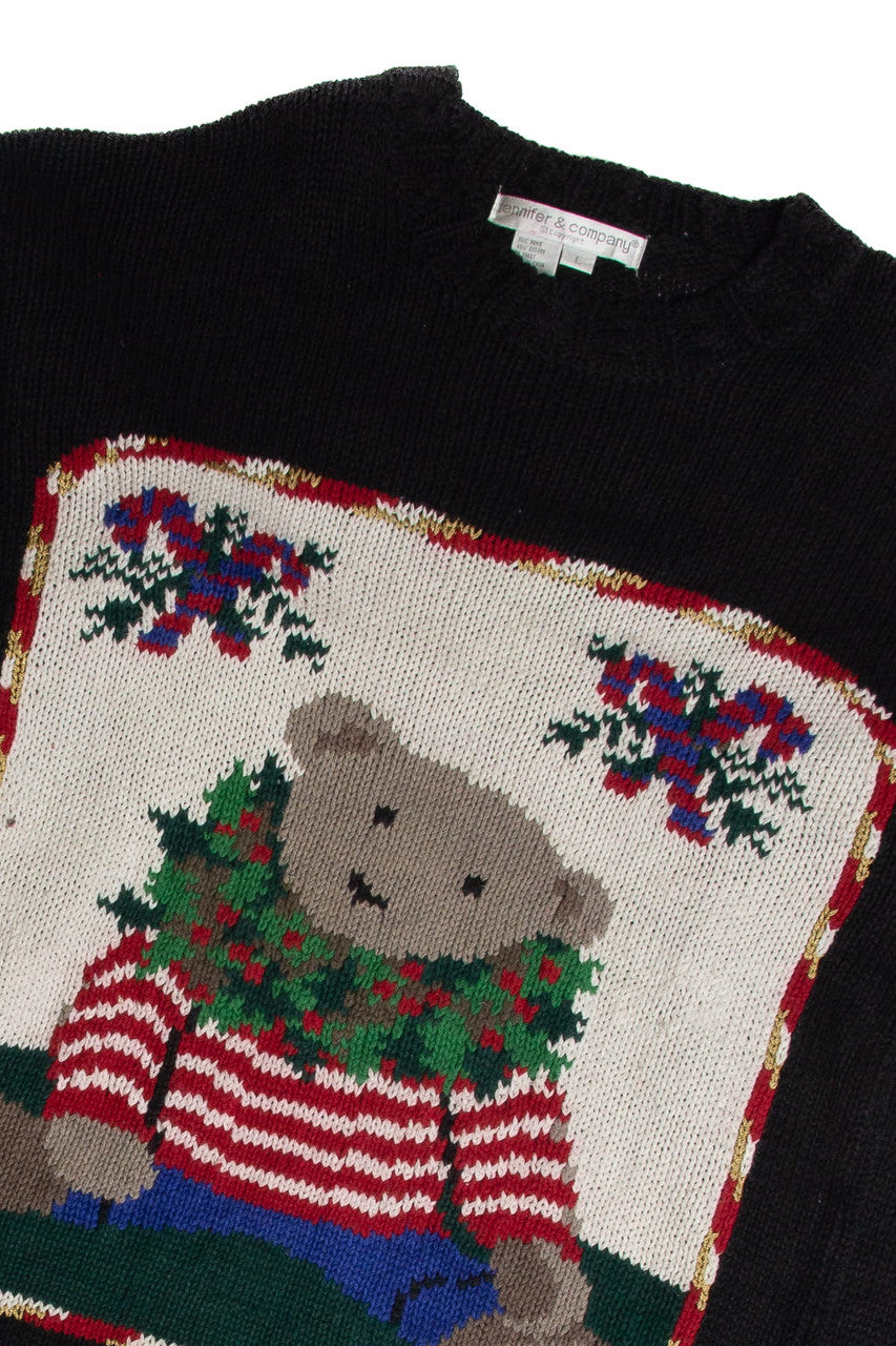 Vintage Black Ugly Christmas Sweater 62729