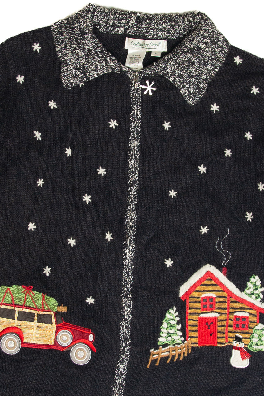 Vintage Black Ugly Christmas Cardigan 63135