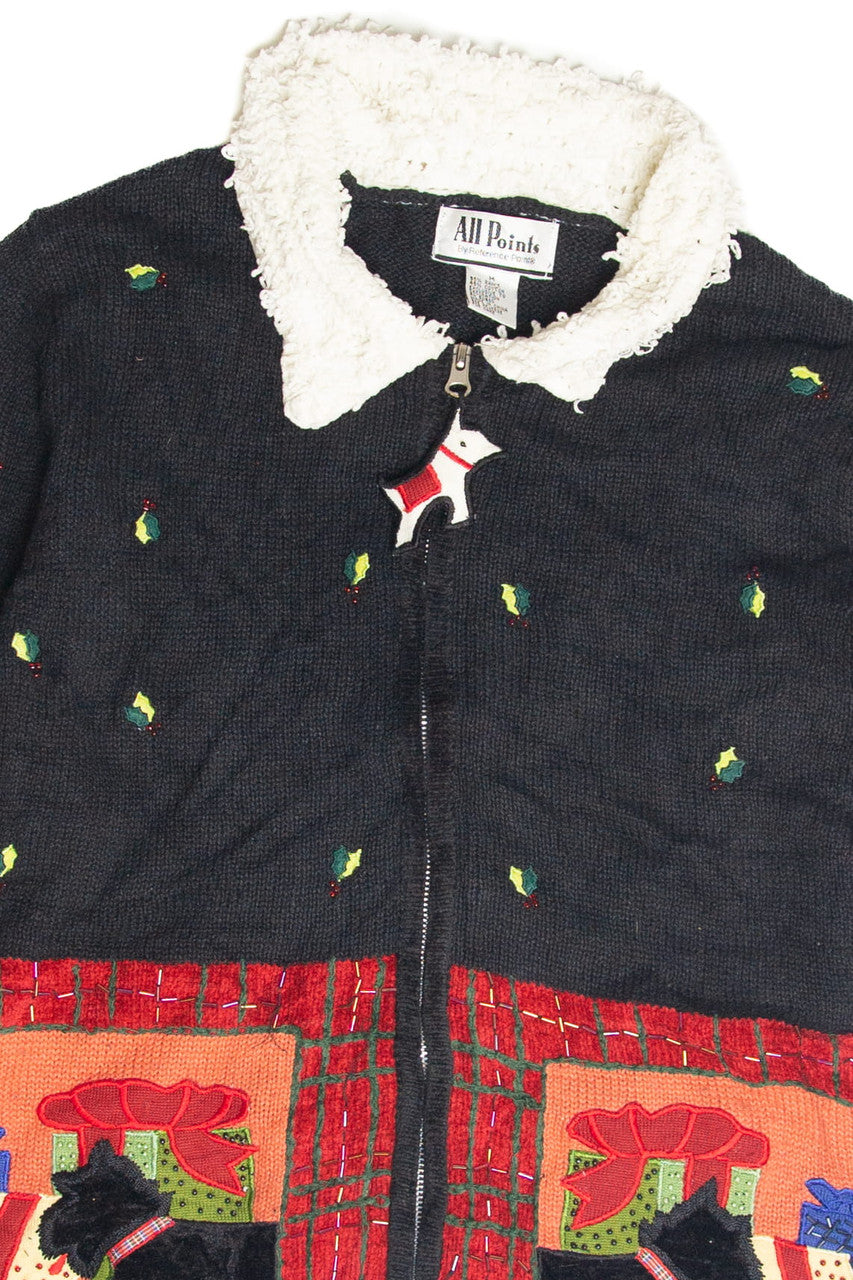 Vintage Black Ugly Christmas Cardigan 63265