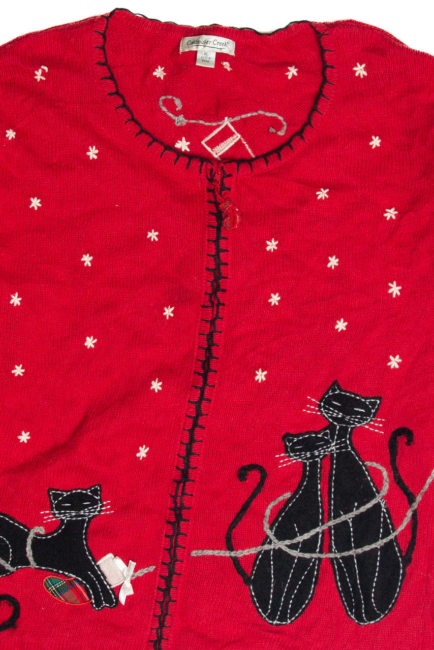 Vintage Red Ugly Christmas Cardigan 63408