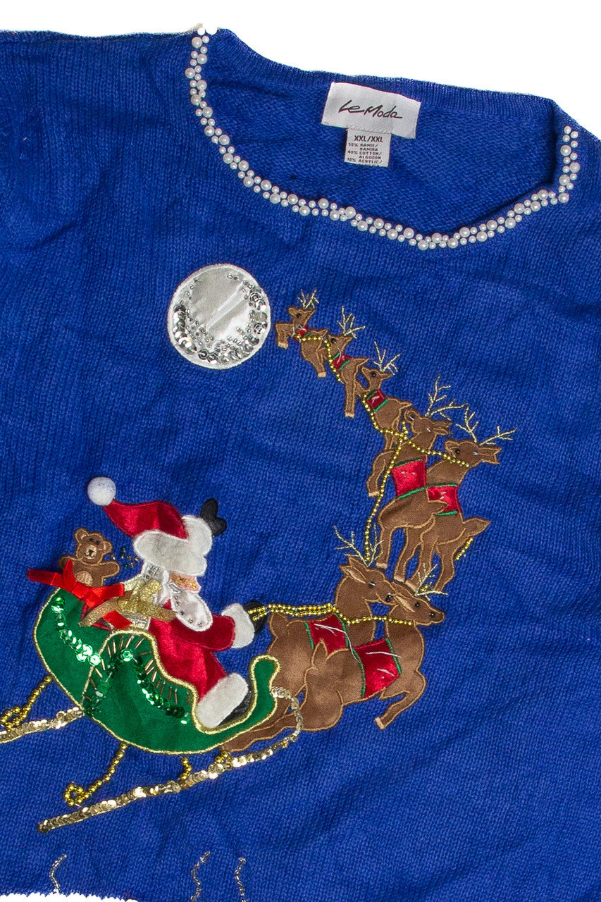 Vintage Blue Ugly Christmas Sweater 62888