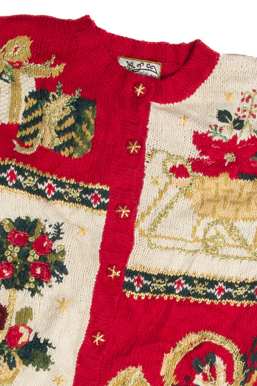 Vintage Red Ugly Christmas Cardigan 59960