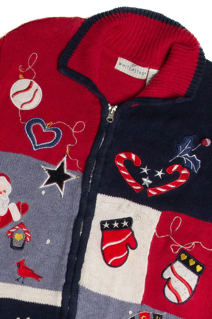 Vintage Red Ugly Christmas Cardigan 62710