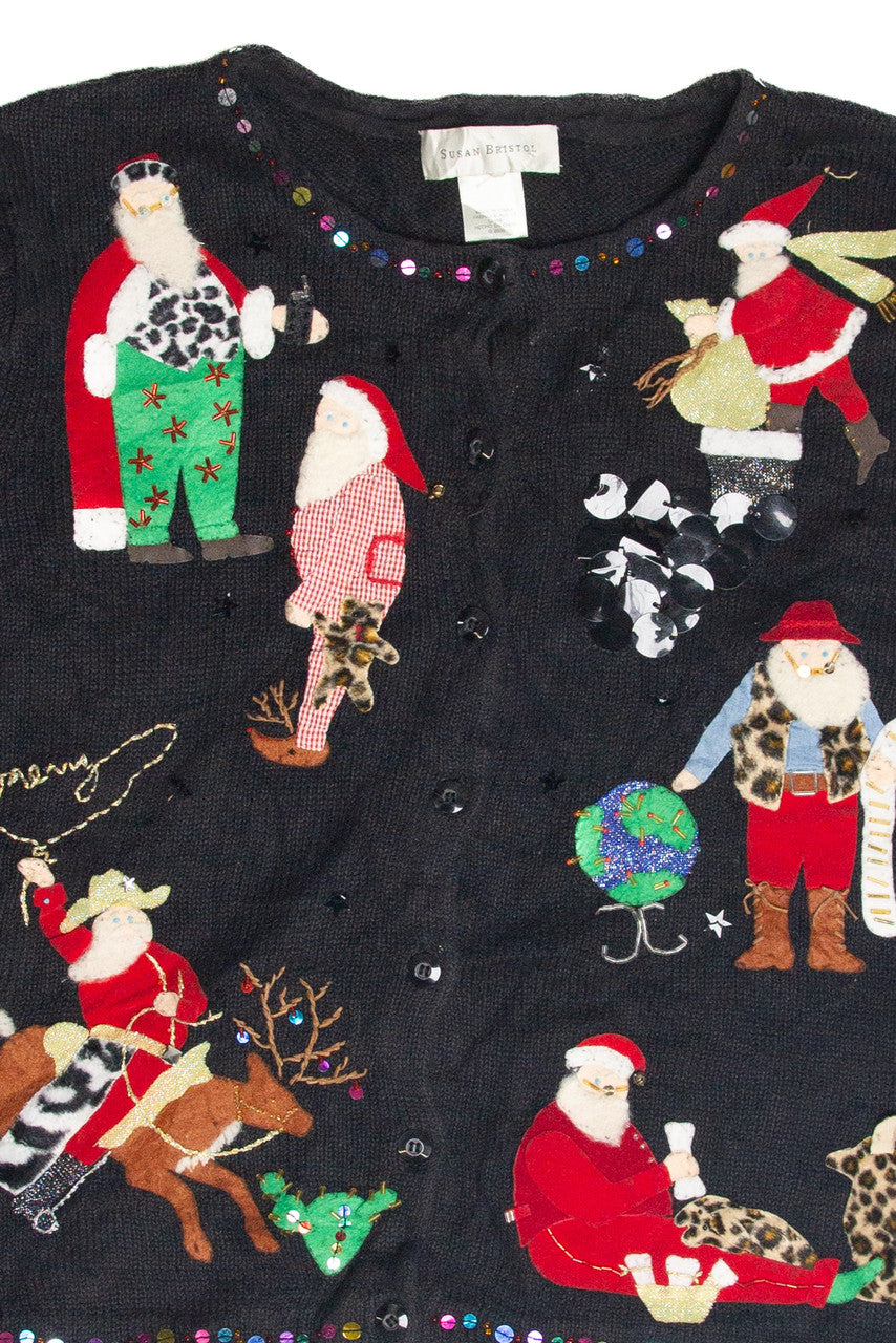 Vintage Black Ugly Christmas Cardigan 63441