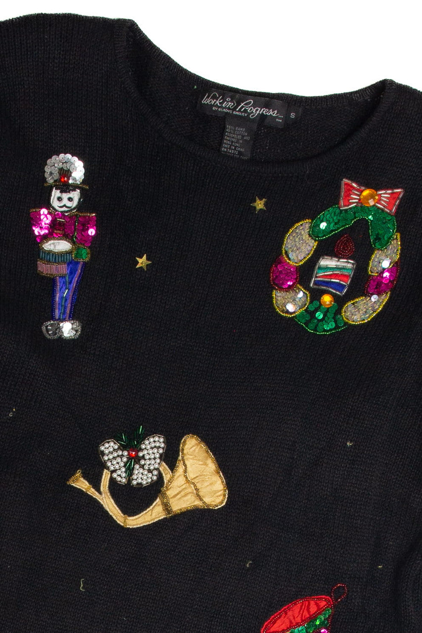 Vintage Black Ugly Christmas Sweater 62646