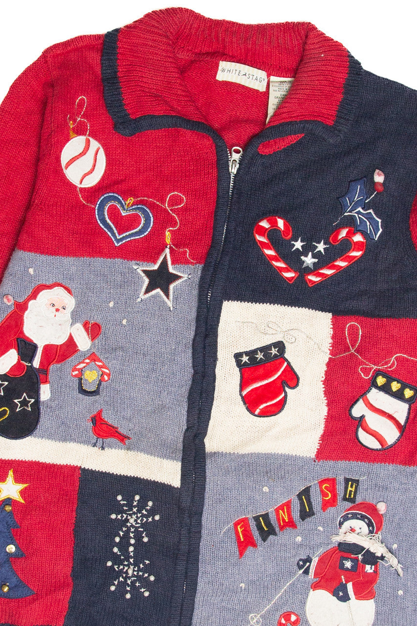 Vintage Red Ugly Christmas Cardigan 63155