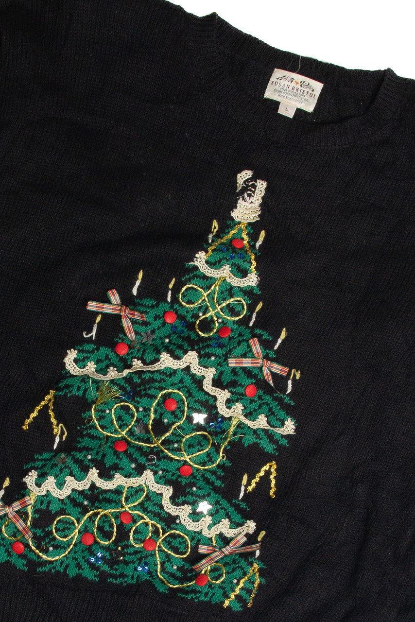 Vintage Black Ugly Christmas Sweater 62627