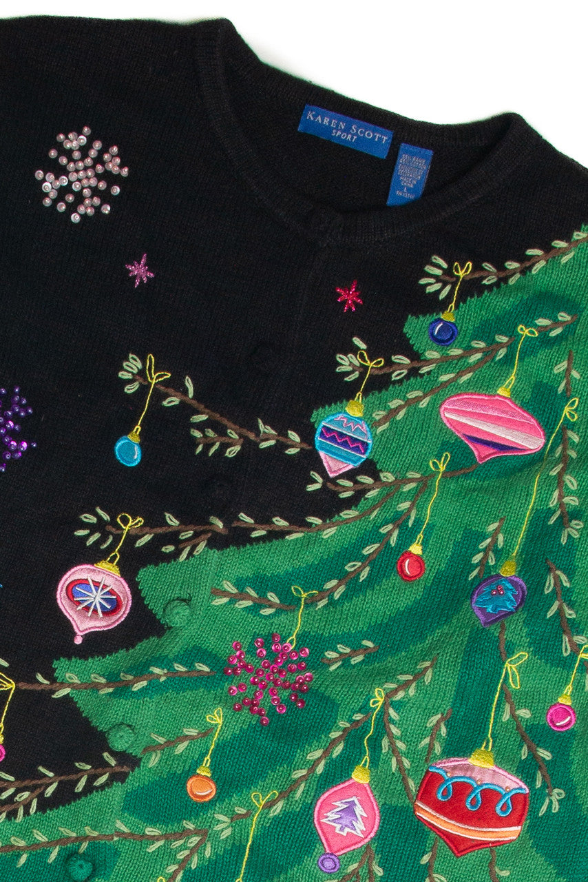 Vintage Black Ugly Christmas Cardigan 59919