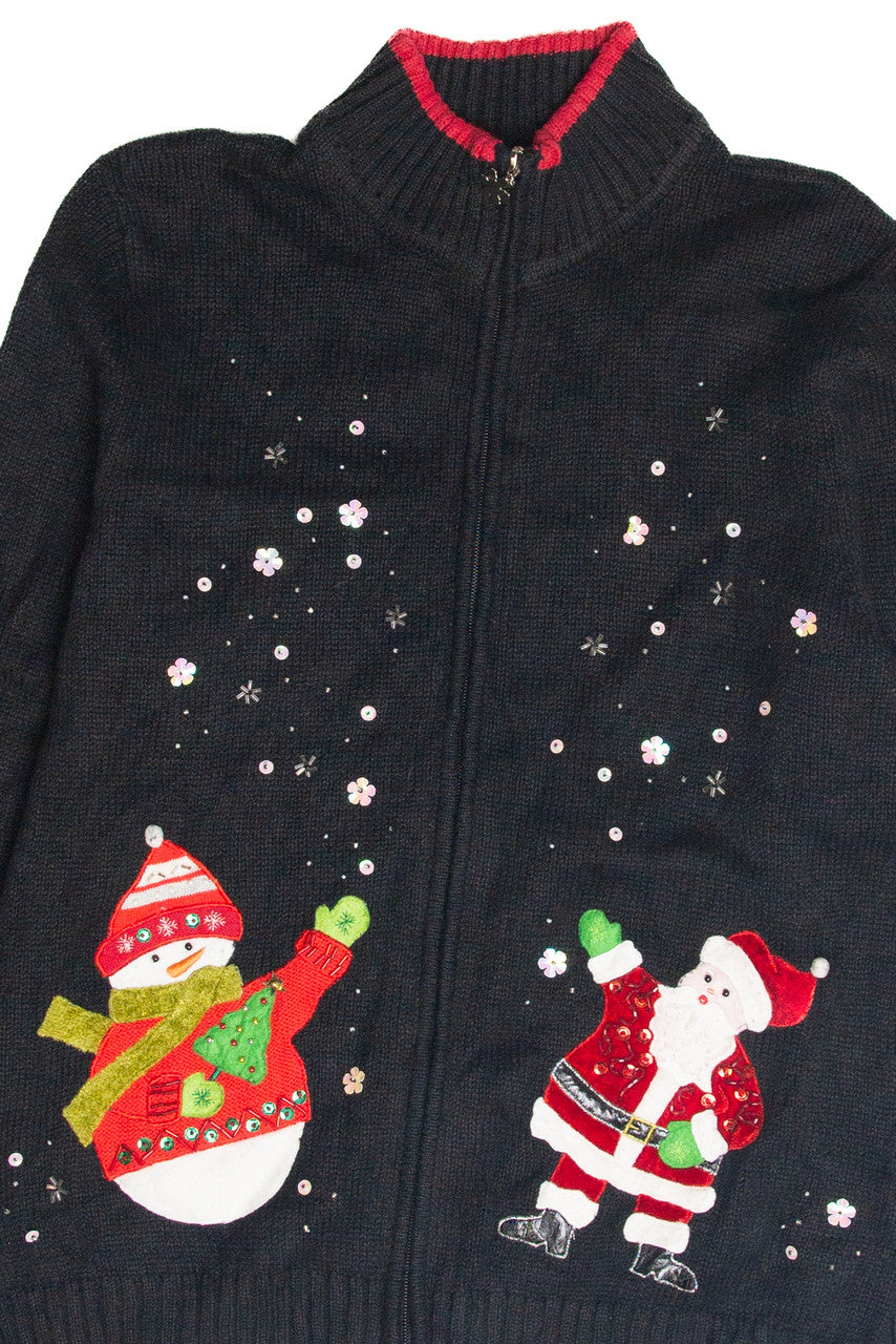 Vintage Black Ugly Christmas Cardigan 63279