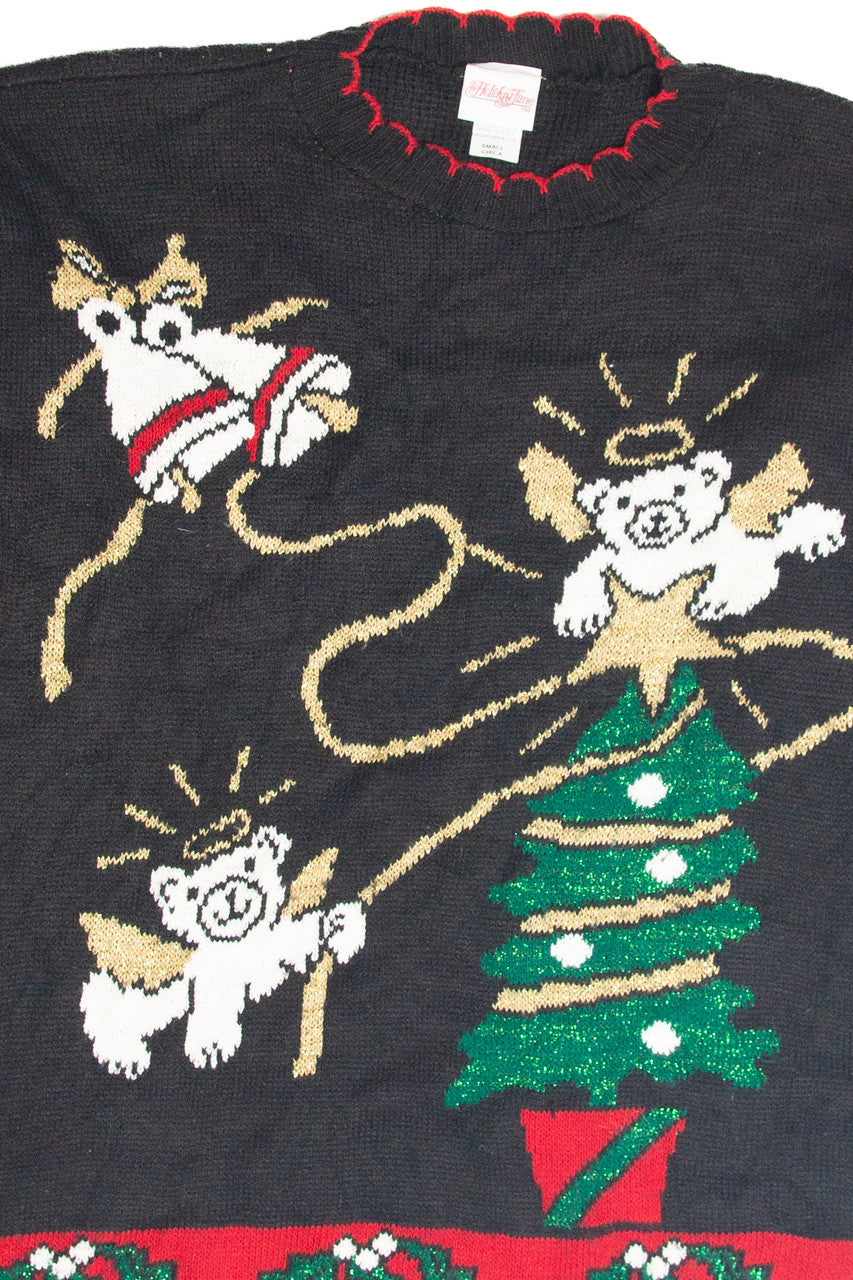 Vintage Black Ugly Christmas Pullover 63394