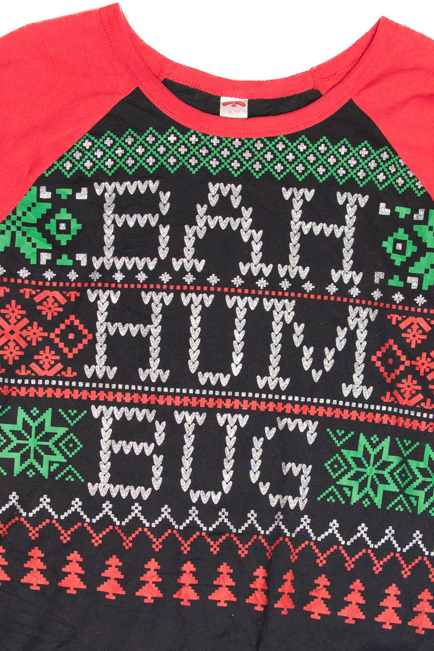 "Bah Hum Bug" Red Holiday Sweatshirt