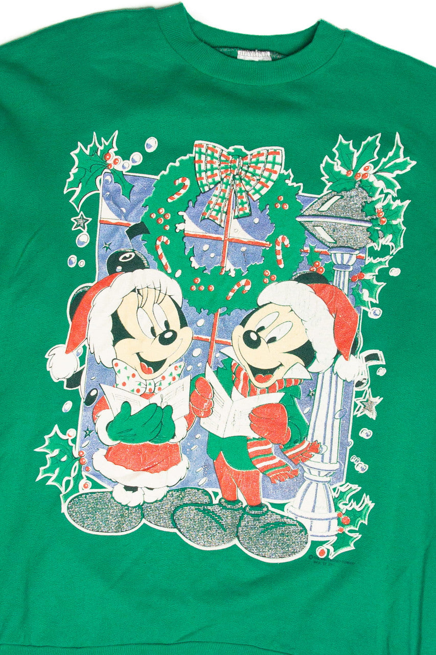 Vintage Mickey & Minnie Disney Christmas Sweatshirt