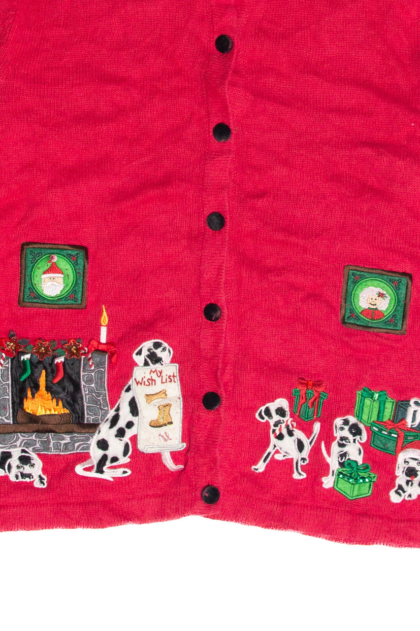 Vintage Red Ugly Christmas Cardigan 63403