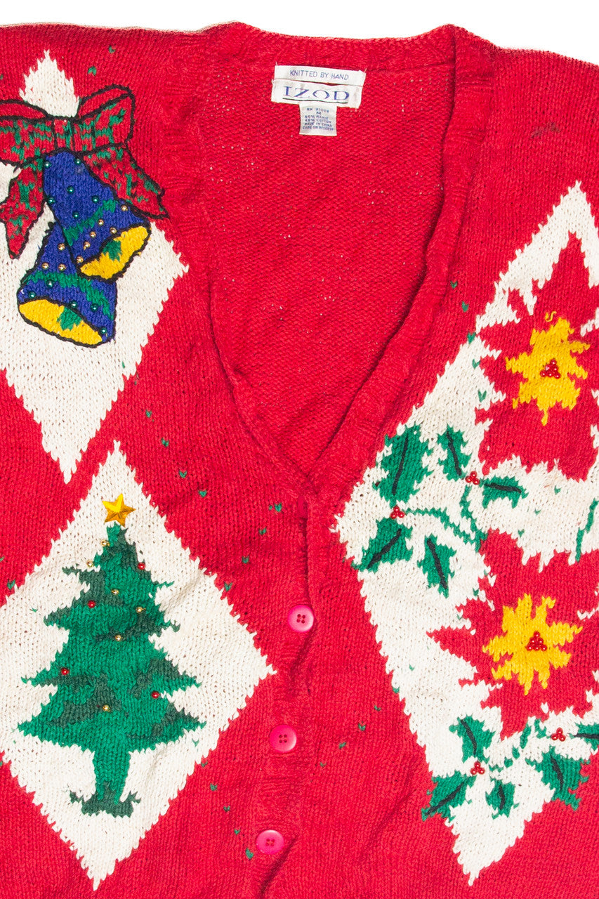 Vintage Red Ugly Christmas Cardigan 63354