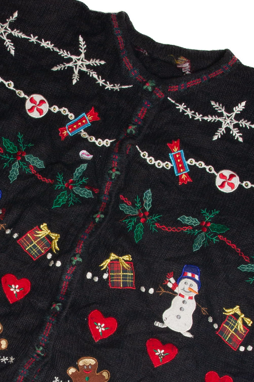 Vintage Black Ugly Christmas Cardigan 59819