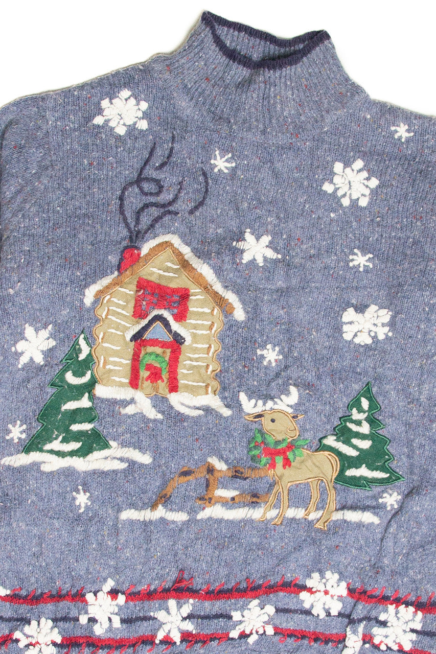 Vintage Blue Ugly Christmas Pullover 63084