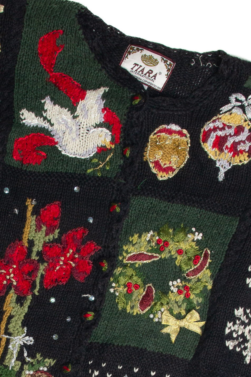 Vintage Black Ugly Christmas Cardigan 59961