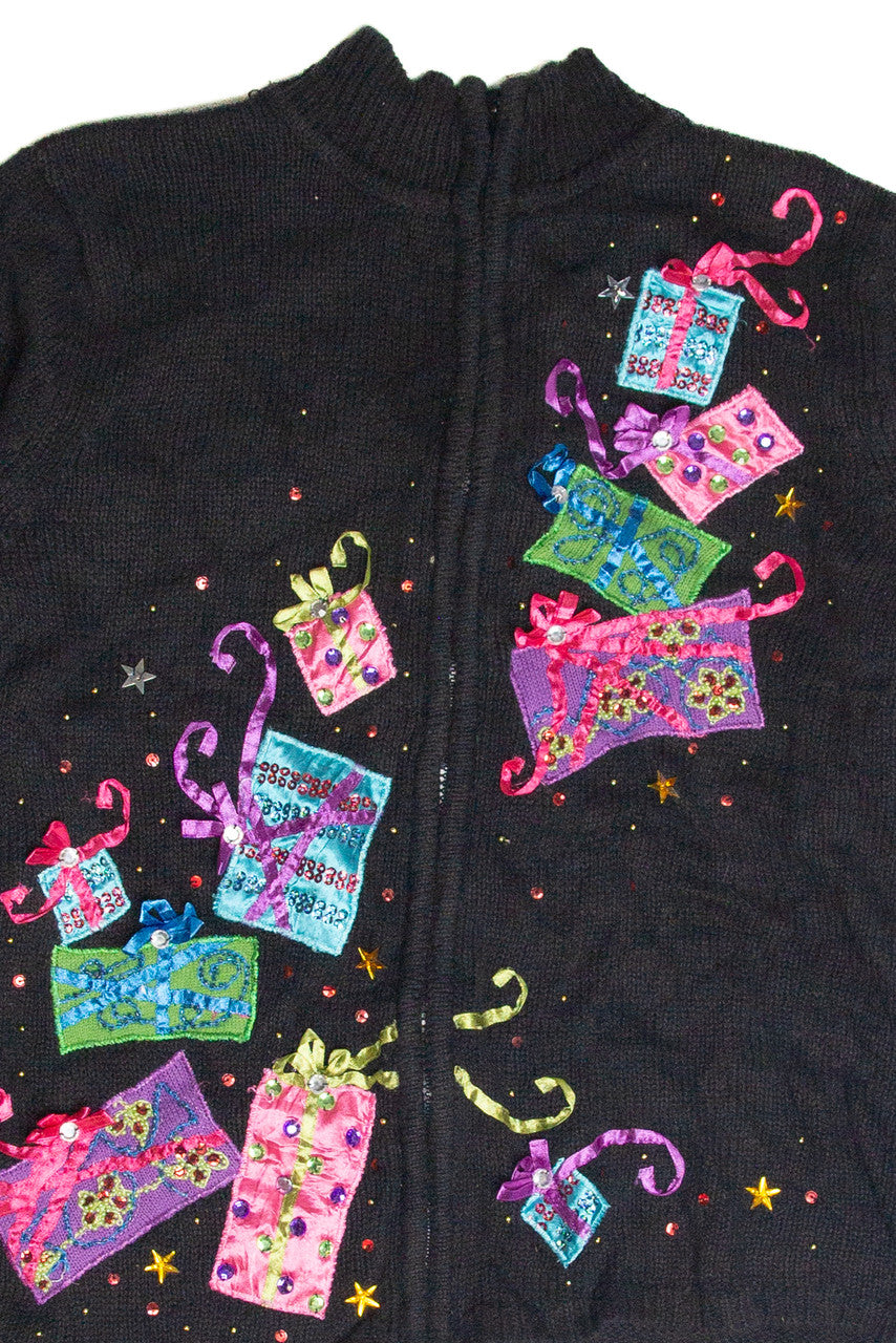 Vintage Black Ugly Christmas Cardigan 63448