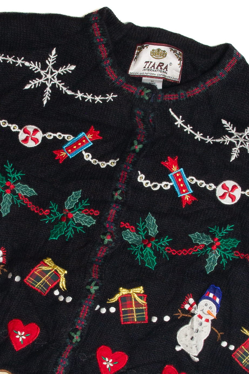 Vintage Black Ugly Christmas Cardigan 59770