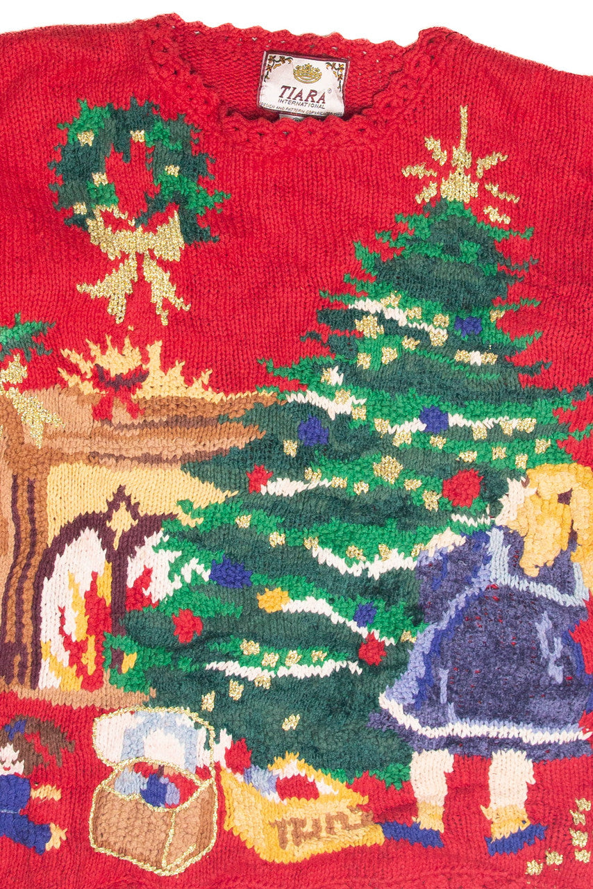 Vintage Red Ugly Christmas Pullover 63299