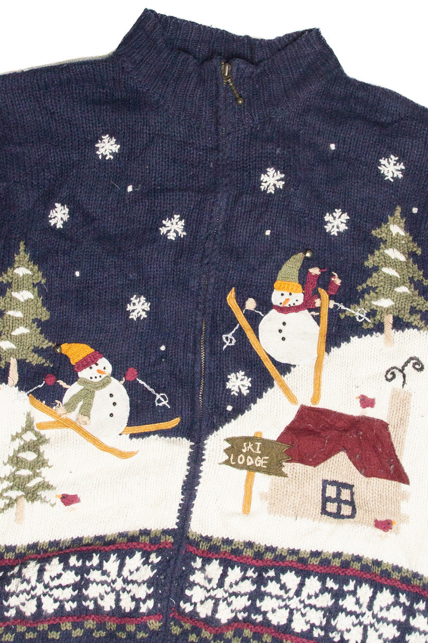 Vintage Blue Ugly Christmas Cardigan 63085