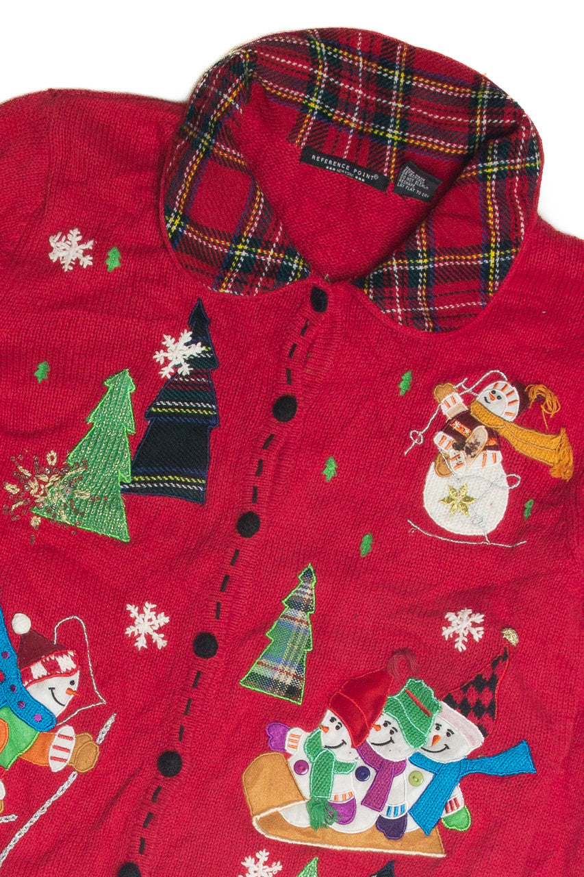 Vintage Red Ugly Christmas Cardigan 59930