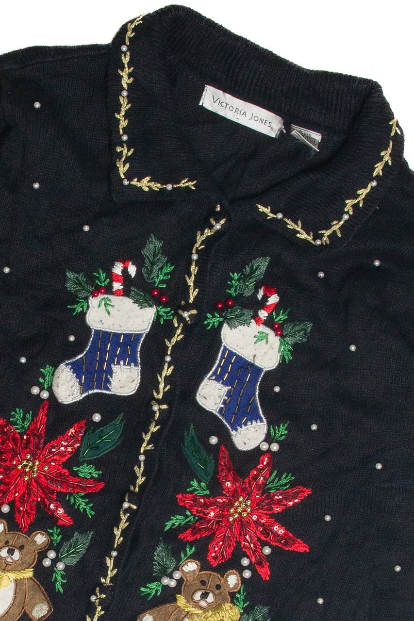 Vintage Black Ugly Christmas Cardigan 59889