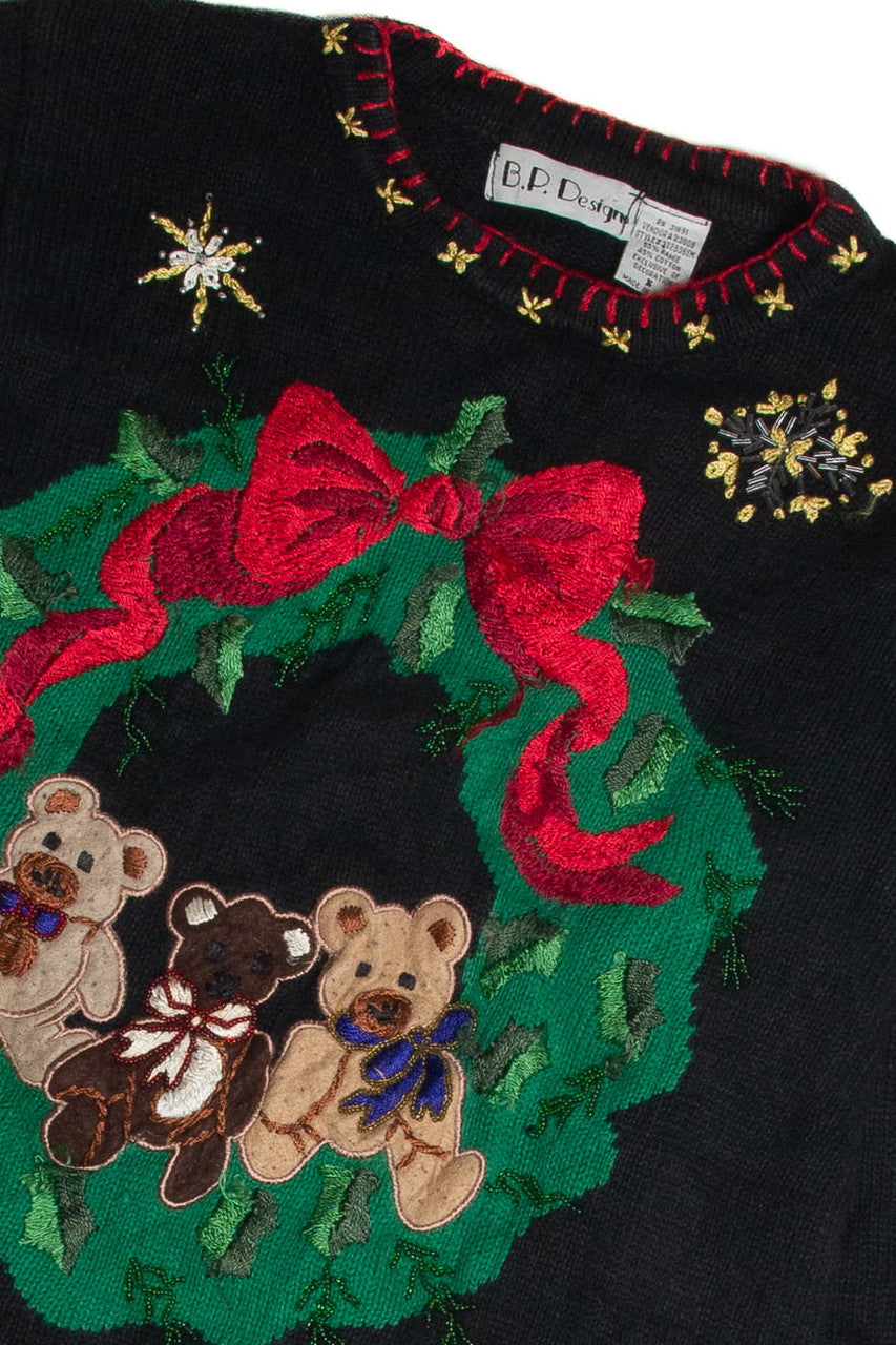 Vintage Black Ugly Christmas Cardigan 60876