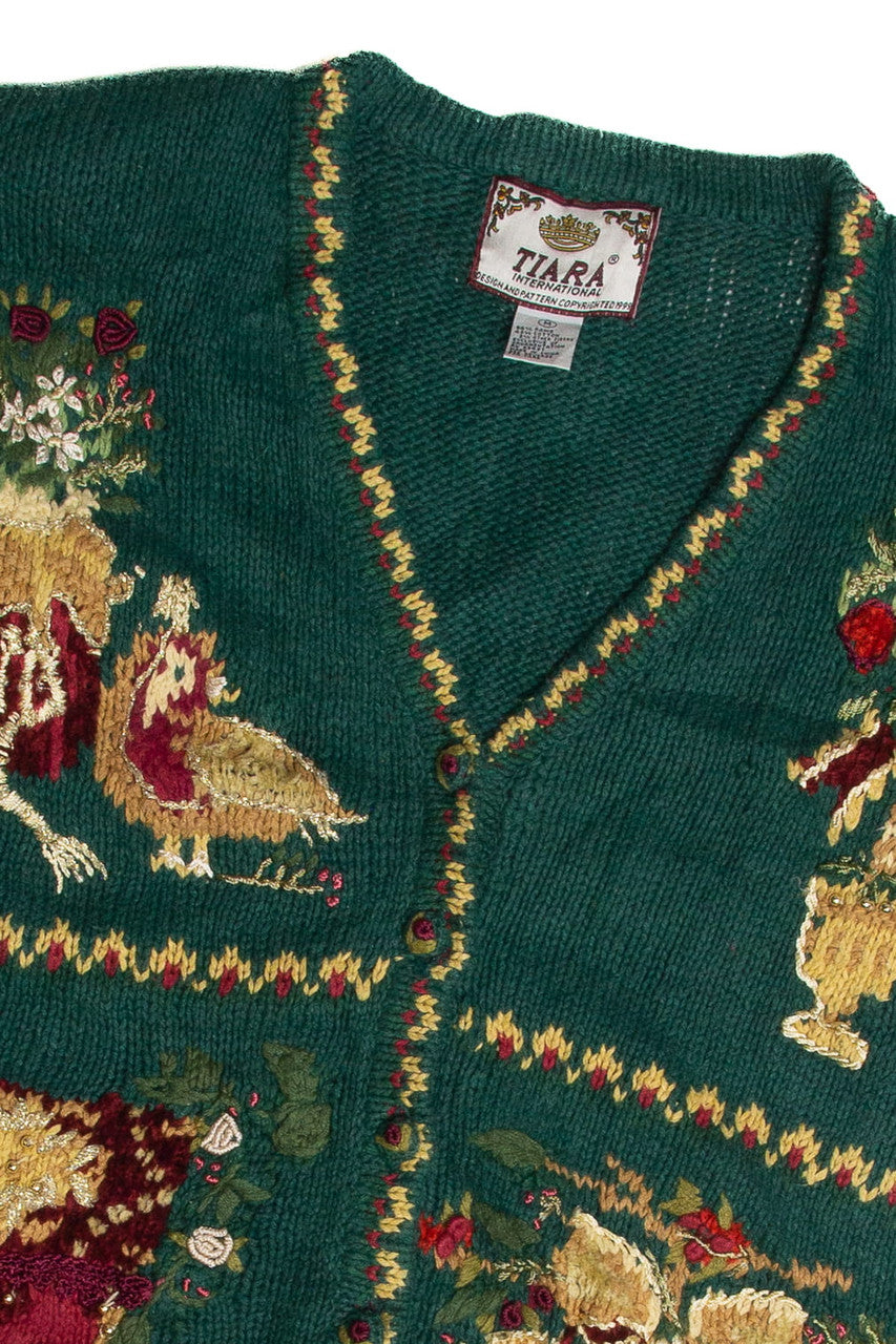 Vintage Green Ugly Christmas Cardigan 62885