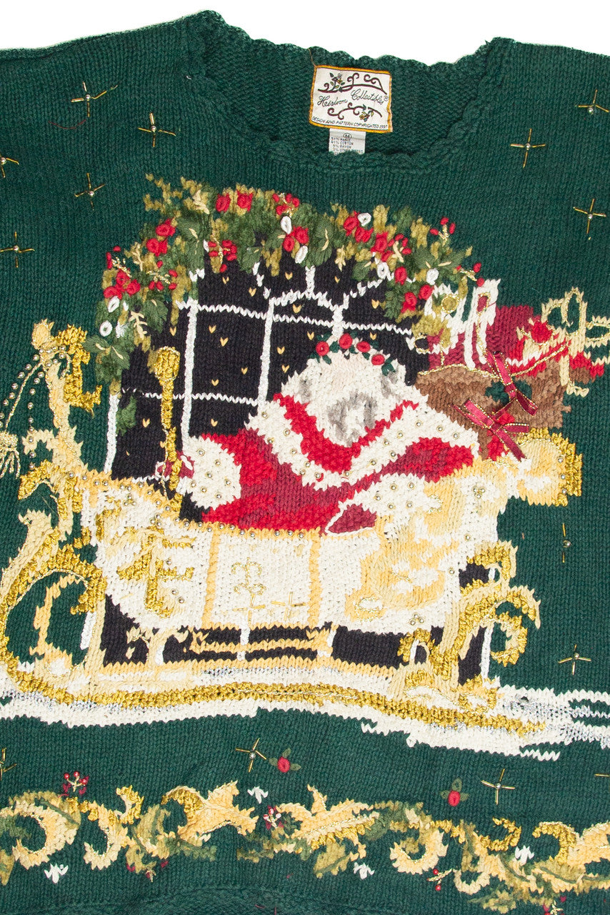 Vintage Green Ugly Christmas Pullover 63374