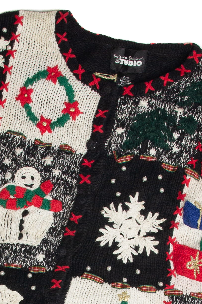 Vintage Black Ugly Christmas Cardigan 59848